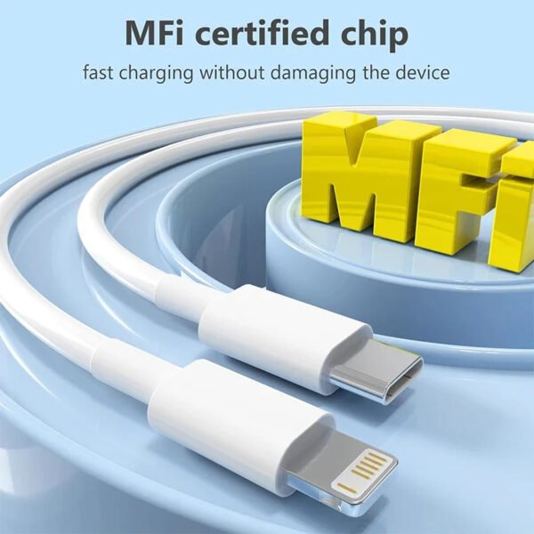20W PD Type C to Lightning Fast Charging Cable MFI Certified - Image 2
