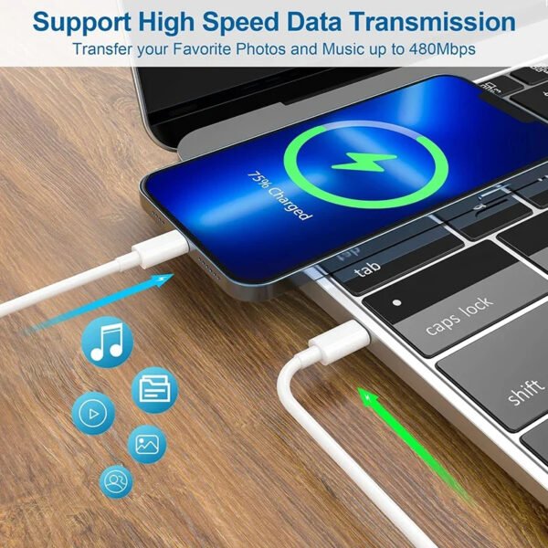 20W PD Type C to Lightning Fast Charging Cable MFI Certified - Image 4